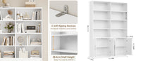 Getone Bookshelf Wardrobe with 12 Compartments & Doors