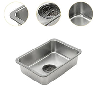 Stainless Steel Camping Sink Camping Table Sink Basin for Picnic Camping RV