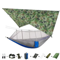 Swallowtail Camping Hammock with Mosquito Net & Rainfly