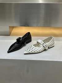 Women Sandals Pointed Toe  Flats Hollow Loafers Shoes