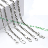 Polished Shine Stainless Metal Chain Shoulder Strap For Designer Lady Handbag Women Bag Purse Pochette Golden Silvery