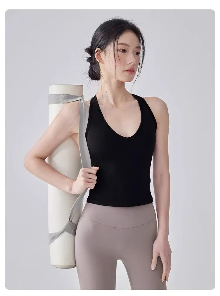 Women’s Fitness Vest – Shockproof Quick-Dry Yoga Top
