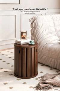 Stackable stool, modern dining table stool, natural wood, new Chinese style solid wood round stool