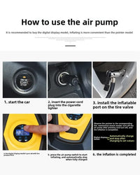 Portable Mini Car Inflatable Pump Digital Display