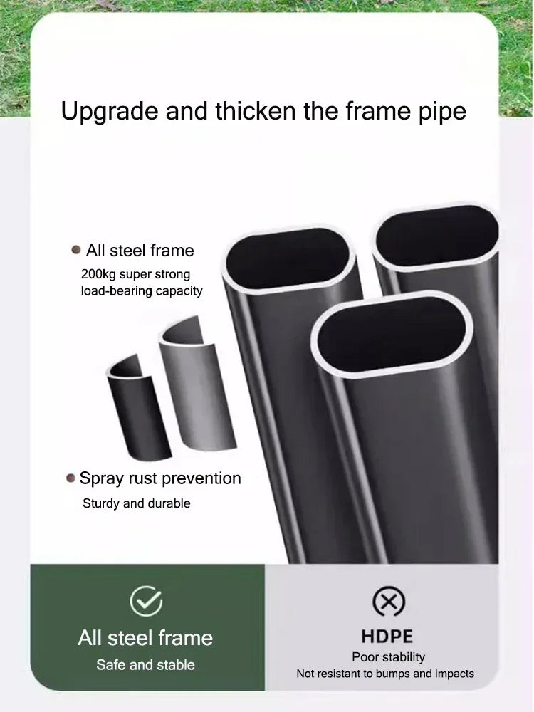 Foldable Camping Handcart with Sofa Seat Outdoor Storage