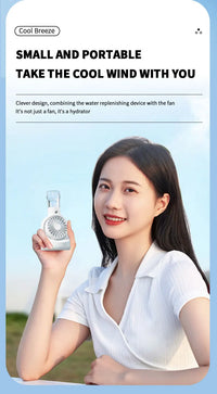 Mini USB Misting Fan – Portable Handheld Rechargeable Cooler