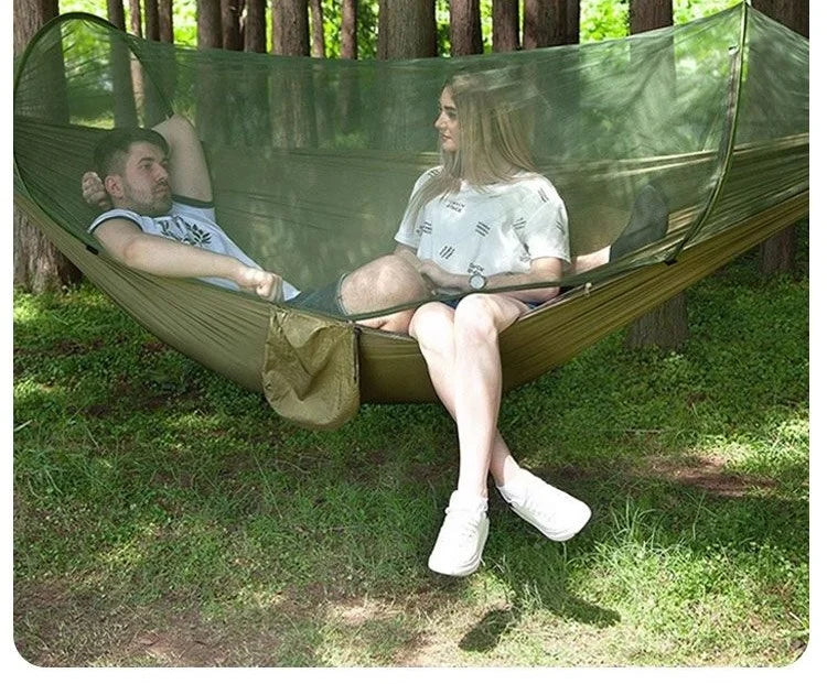 Camping Hammock with Mosquito Net Outdoor Garden Leisure