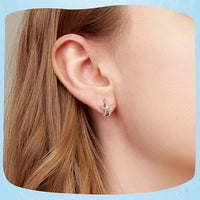 Bamoer 925 Silver Mermaid & Starfish Ocean Hoop Earrings