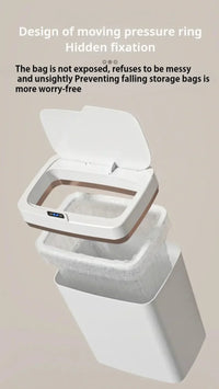 Smart Sensor Trash Bedroom Kitchen Touchless Rubbish Cans Waterproof Moisture Resistant Closed New Durable Sensor Garbage Bin