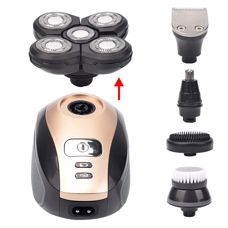 5-in-1 Rechargeable Waterproof Men’s Electric Shaver