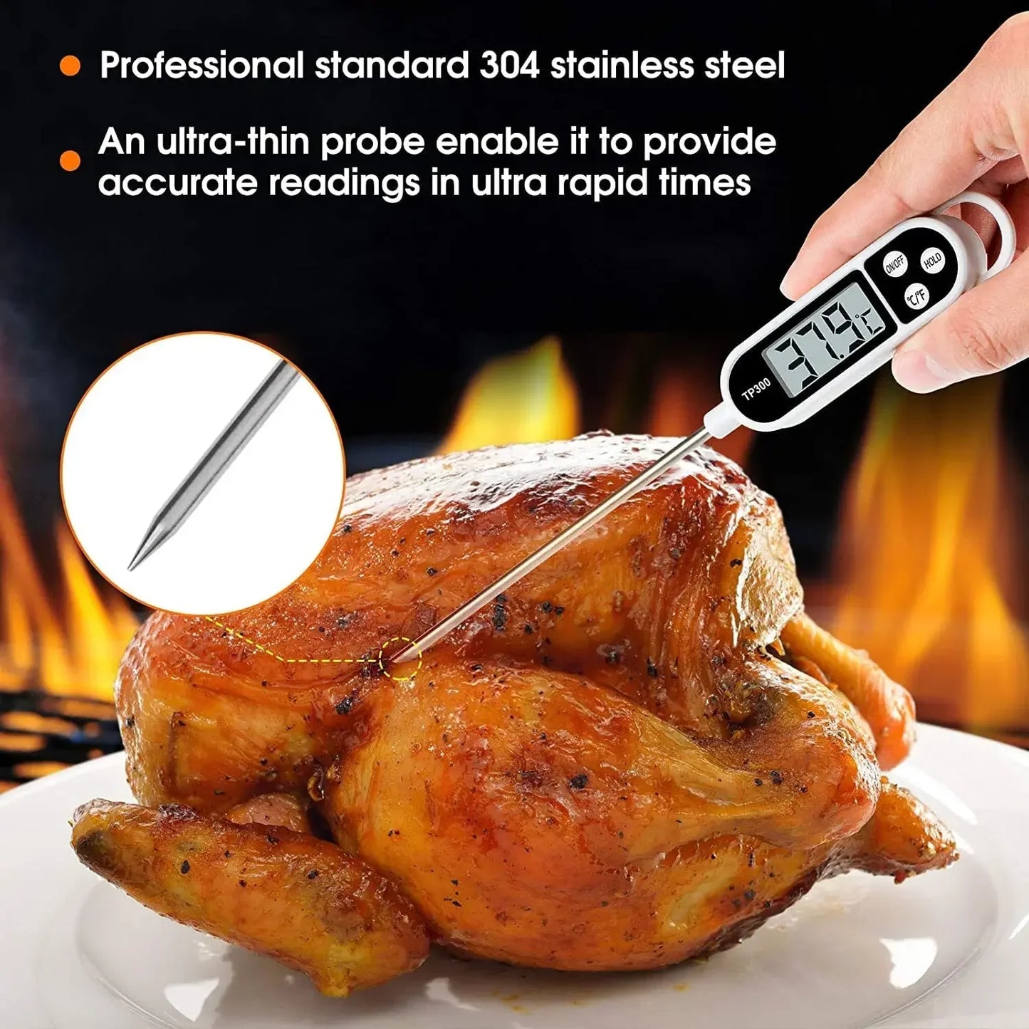 Digital Food Thermometer – LCD Meat & Cooking Tool