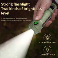 Outdoor camping light with multi-light sources, portable keychain hook, mini small flashlight, ambient camping light