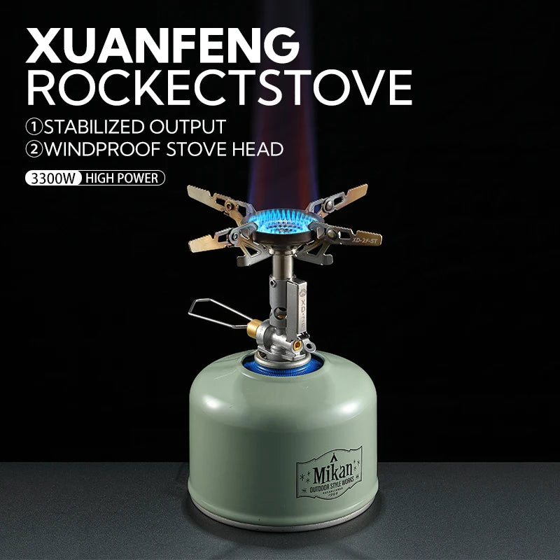 Campingmoon Mini Adjustable Gas Stove Portable Camping Accessory