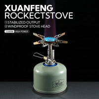 Campingmoon Mini Adjustable Gas Stove Portable Camping Accessory