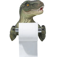 Resin Dinosaur Toilet Paper Holder WC Tissue Rack Punch-free Shelf Bathroom Wall-mounted Tissue Rack Roll Paper Hanger Rack for
