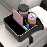 Car Seat Organizer with Cup Holders Storage Console
