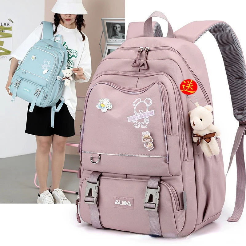 Children School Bags For Girls Large Schoolbag Kawaii Primary School Backpack Kids Book Bag Waterproof Laptop Travel Rucksack