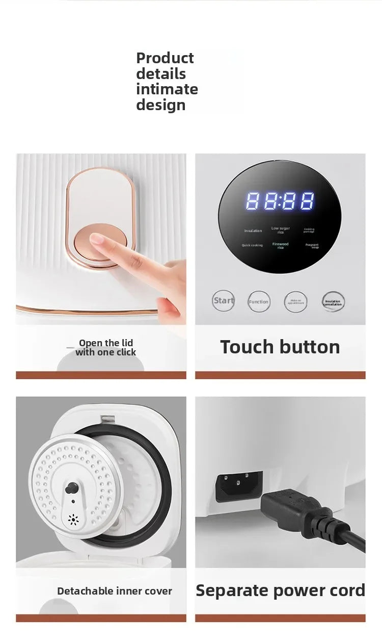 3L Smart Electric Rice Cooker Multi-Purpose Digital