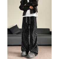 Men’s Corduroy Tie-Dye Cargo Pants Loose Autumn Trousers