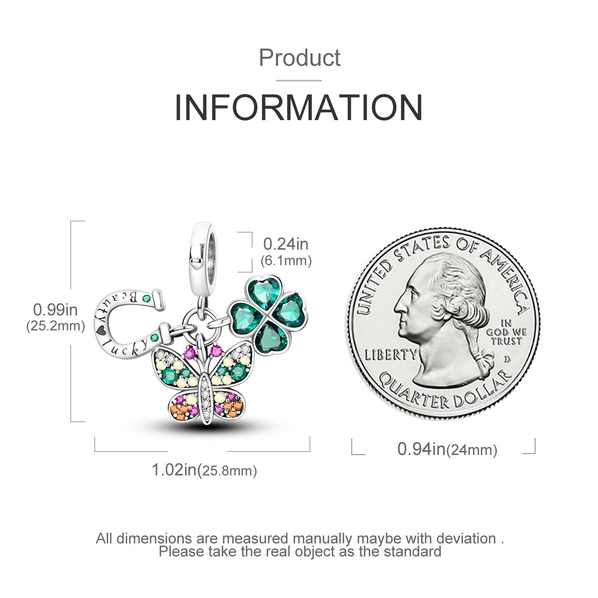 925 Sterling Silver Colorful Koi Pendant Beads Lucky Charm for DIY Bracelets