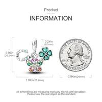 925 Sterling Silver Colorful Koi Pendant Beads Lucky Charm for DIY Bracelets