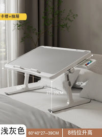 Modern Wooden Office Desk with Keyboard Shelf & Wheels