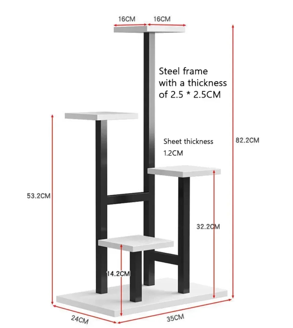 Plant Stand Household Multi-layer Plants Shelves Environment protection Flower Pot Holder Plant Rack Shelves Balcony Flower Rack