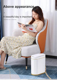 Smart Home Automatic Sensor Trash Can For Kitchen Bathroom Toilet Smart Trash Can Living Room Dustbin Wastebasket Waterproof Bin