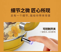 Retro Handmade Decals Automatic Electric Kettle Water Boiler 304Stainless Steel Thermometer Anti-Dry 1800w 1.8L