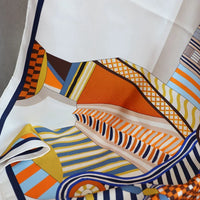 100% Silk Square Scarf – Fashion Neckerchief & Shawl 88cm