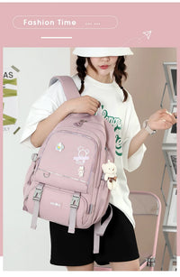 Children School Bags For Girls Large Schoolbag Kawaii Primary School Backpack Kids Book Bag Waterproof Laptop Travel Rucksack
