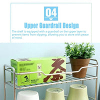 Double-Layer Kitchen Organizer Shelf – Waterproof Sink Storage