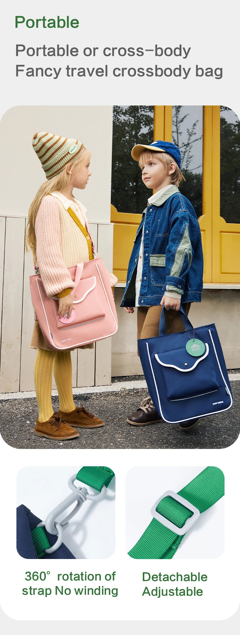 Kids Gift School Bags Girls Boys Personal Shopping Tuition Study Bag Crossbody Bag