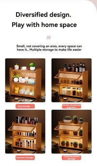 Multifunctional Kitchen Countertop Seasoning Rack Shelf