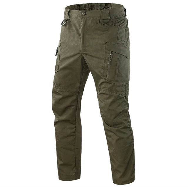 Men’s Waterproof Cargo Pants Multi-Pocket Training Trousers