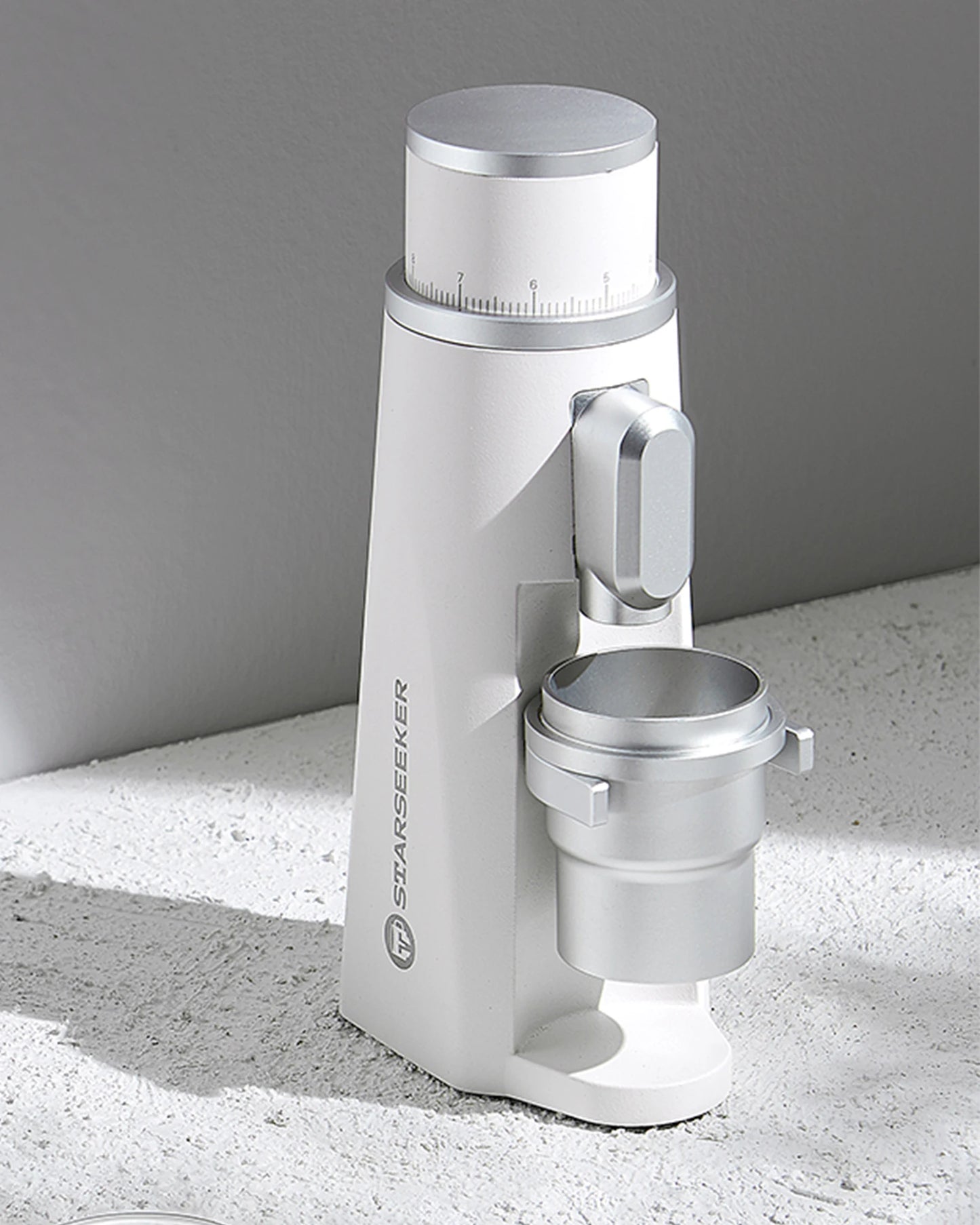 STARSEEKER EDGE Stainless Steel Burr Coffee Grinder 48MM Espresso Stepless Fineness Adjustment Electric Coffee Grinders Black