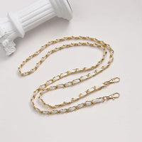 PU Leather Metal Chain Accessories Crossbody Shoulder Portable Wrist Bag Chain Strap Replacement Luggage Accessories Versatile