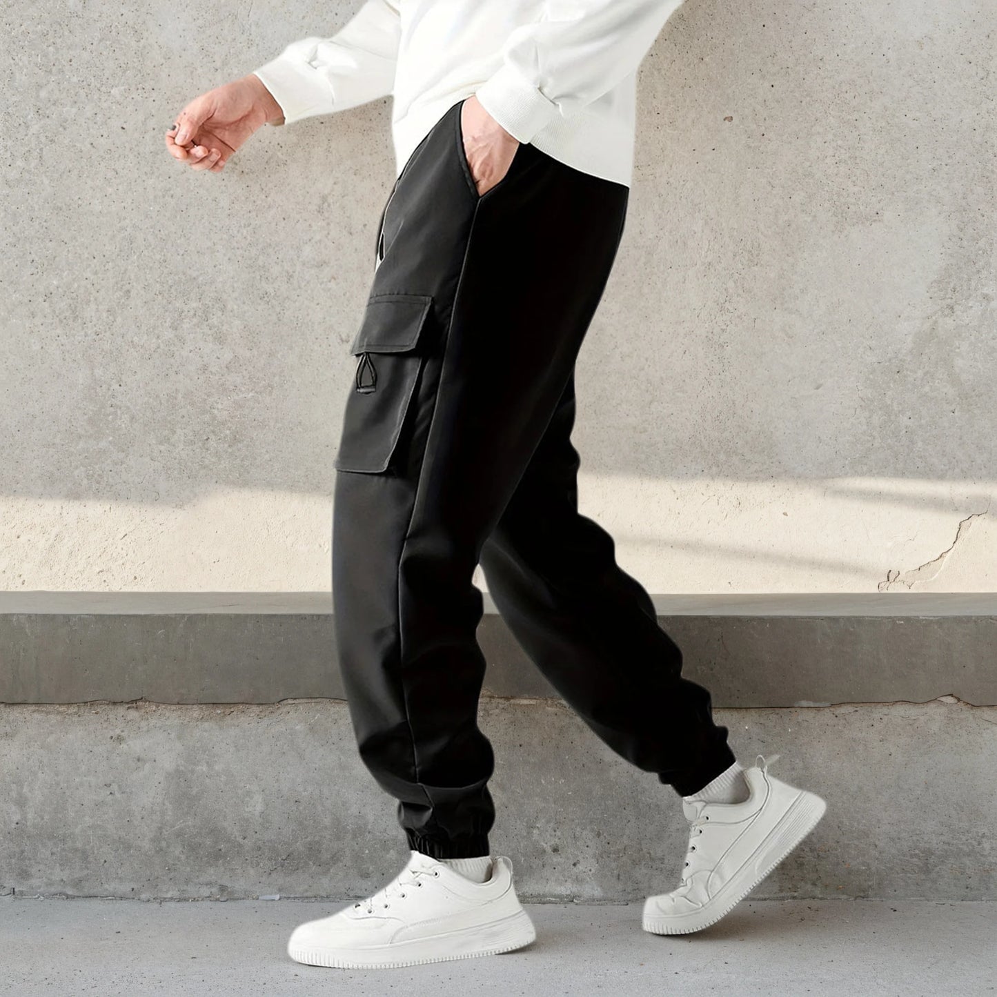 Men’s Cargo Jogger Pants Casual Sports Trousers