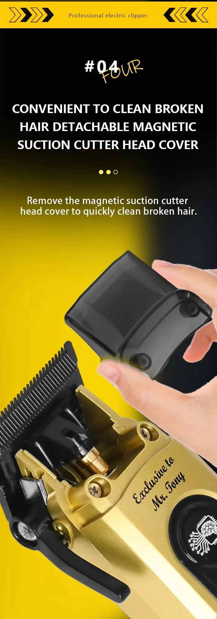 Professional Hair Clipper 11500 RPM Rechargeable KM-90-4