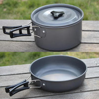 Camping Cookware Set Portable Pot & Pan for 1–7 Persons