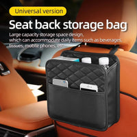 Leather Car Seat Storage Bag – Organizer & Garbage Holder