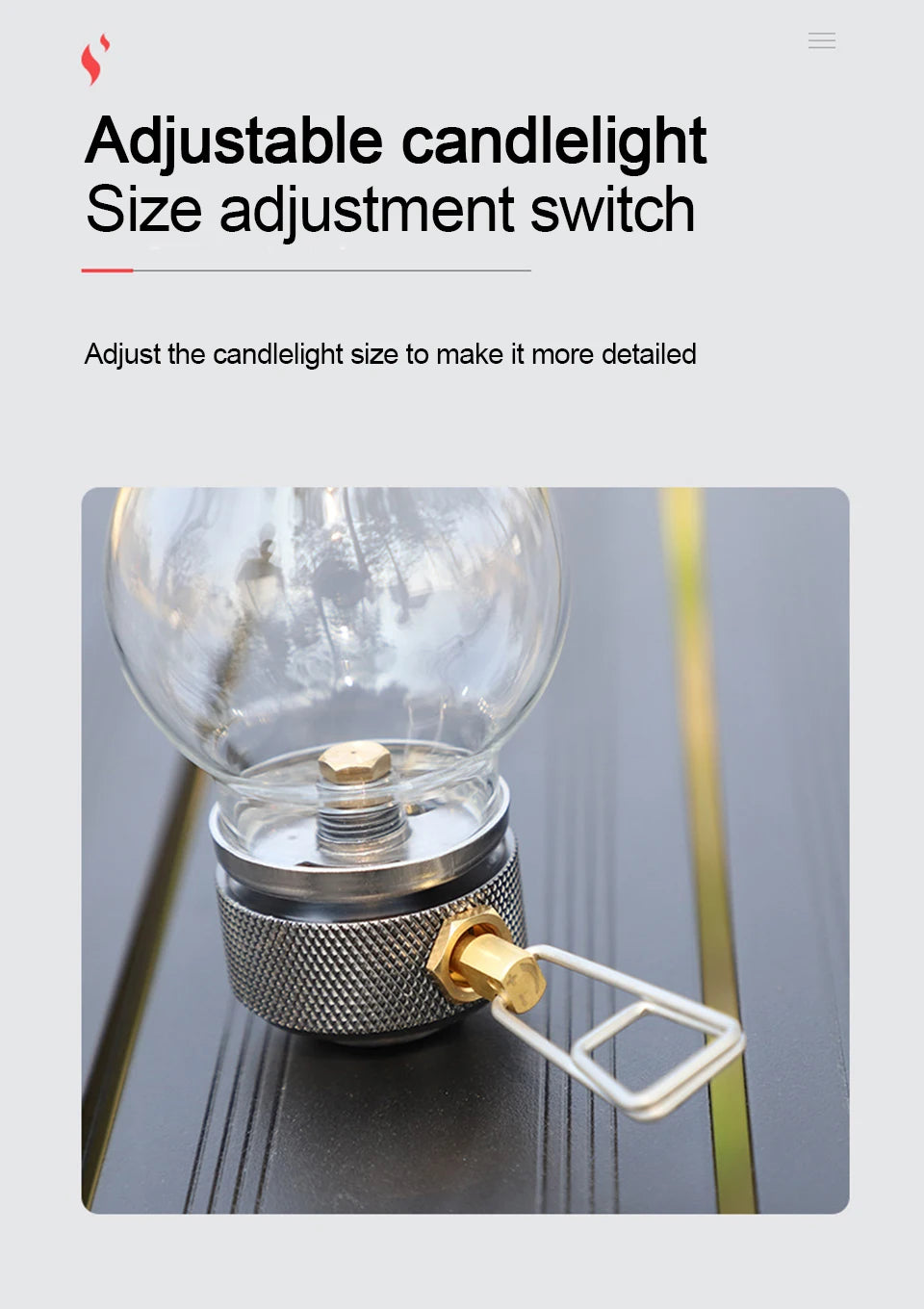 Portable Camping Gas Lamp Outdoor Candle Light for Hiking