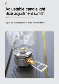 Portable Camping Gas Lamp Outdoor Candle Light for Hiking