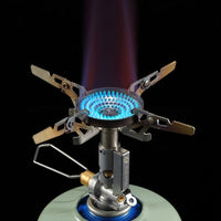Campingmoon Mini Adjustable Gas Stove Portable Camping Accessory