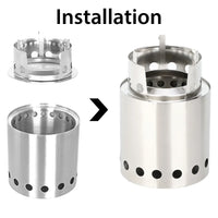 Portable Camping Wood Stove – Windproof Outdoor Furnace