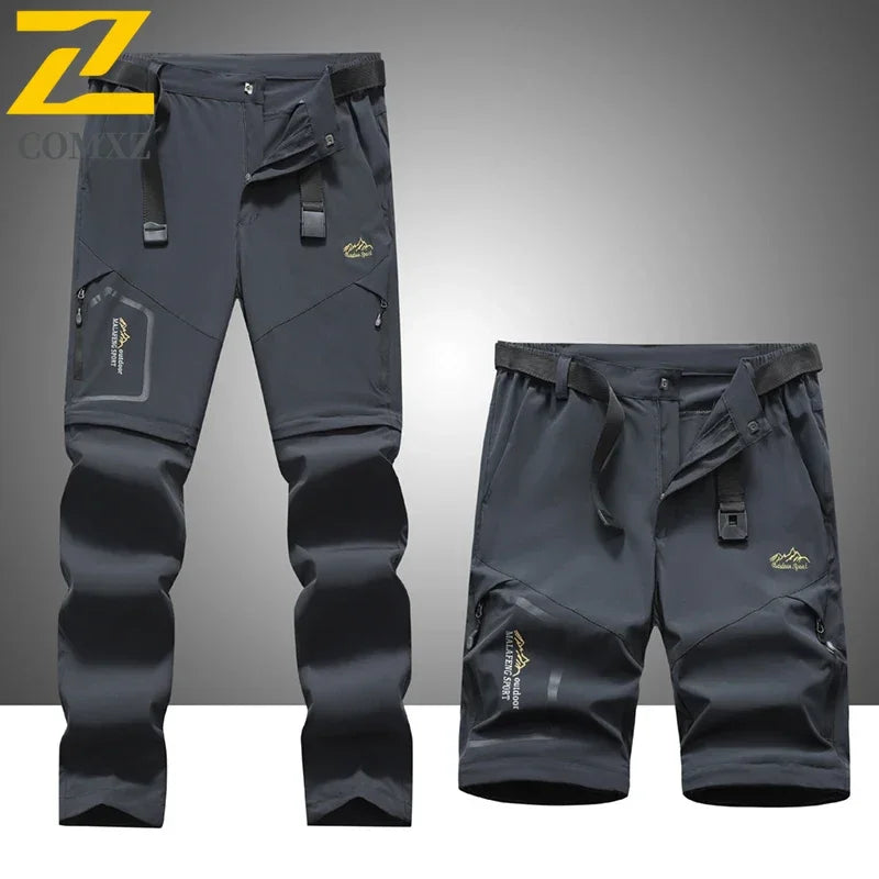 Men’s Outdoor Cargo Pants – Waterproof Detachable Hiking Wear
