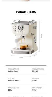 20 Bar Italian Espresso Coffee Machine – Semi-Automatic
