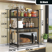 2-Tier Kitchen Microwave & Seasoning Storage Rack