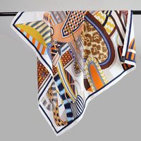 100% Silk Square Scarf – Fashion Neckerchief & Shawl 88cm