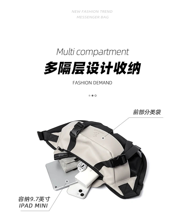 Japanese Casual Men's Waterproof Crossbody Bag